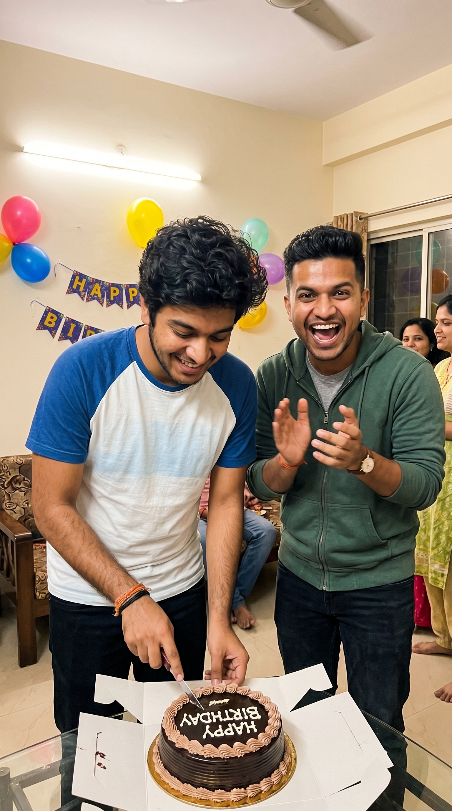 Birthday cake moment